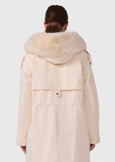 Hanna gaiši bēša sieviešu parka - back