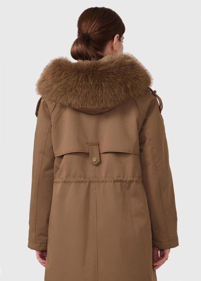 Hanna brūna sieviešu parka - back