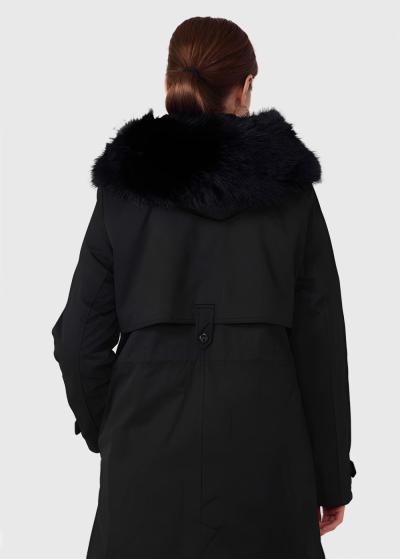 Liza melna sieviešu parka  - back