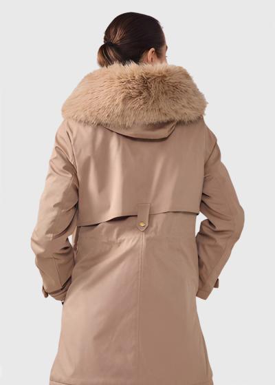Liza bēša sieviešu parka  - back