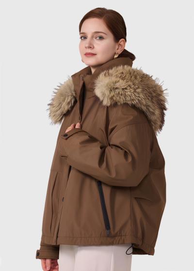 Larbi brūna īsa jaka - back