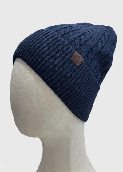 Mike tumši zila cepure ar pīnes rakstu  - back