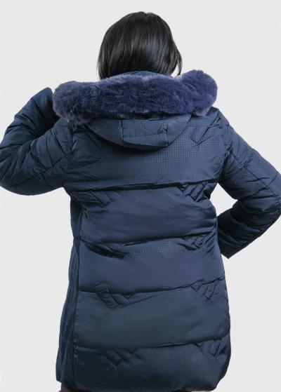 Marinel Lielo izmēru tumši zila sieviešu jaka - back