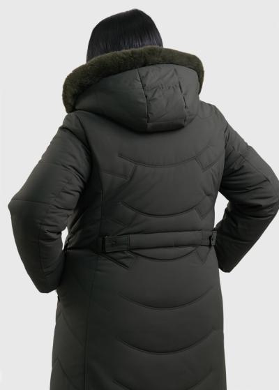 Mariah Lielo izmēru haki gara jaka - back