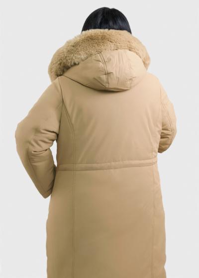 Mulana Lielo izmēru bēša divpusēja jaka  - back