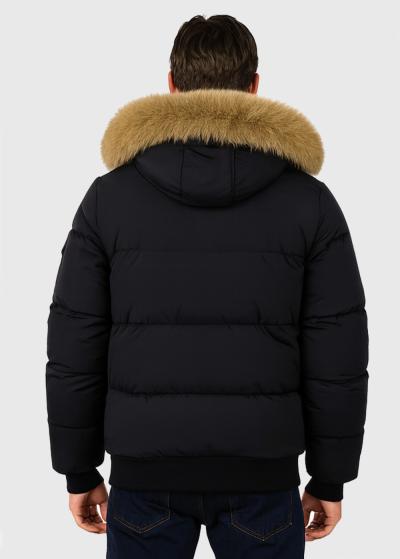 Melna īsa jaka - back