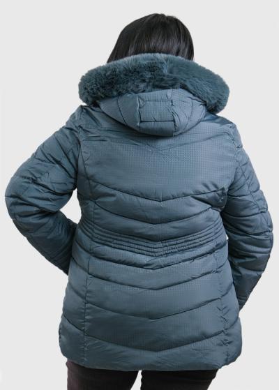 Faiza Lielo izmēru sieviešu jaka ar kapuci - back