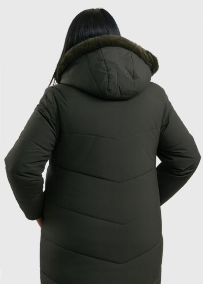 Eby Lielo izmēru haki gara jaka - back