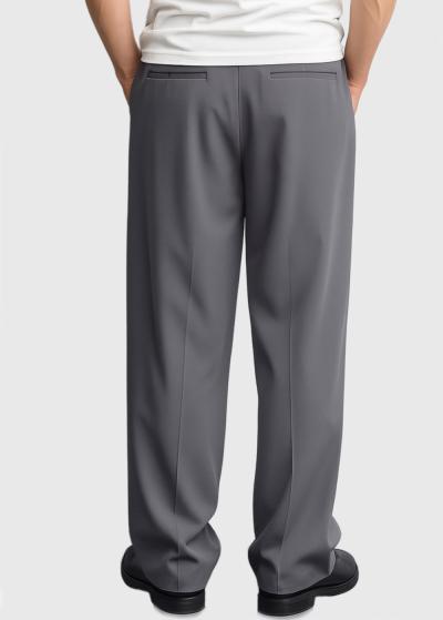 Pelēkas platas bikses - back