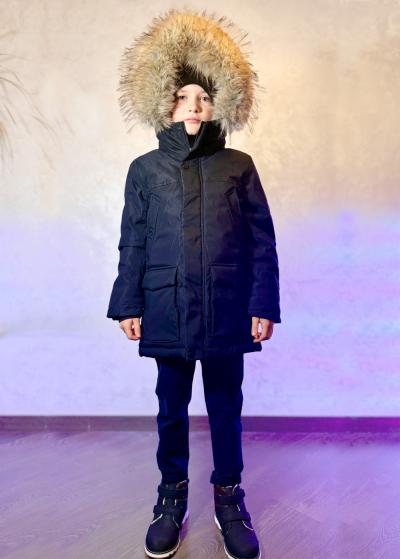 Emmo melna jaka ar kargo tipa kabatām - back