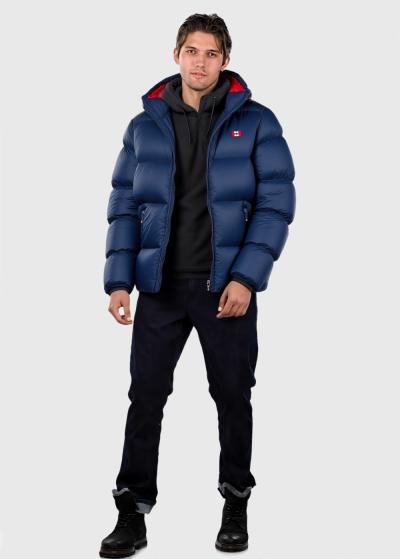 Enzo zila īsa jaka ar kapuci - back