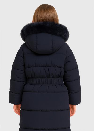 Emily melna pagarināta jaka  - back