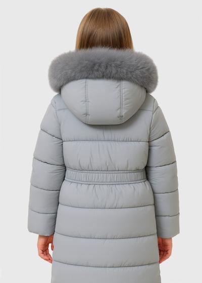 Emily pelēka pagarināta jaka  - back