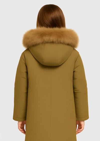 Ebru bēša pagarināta jaka  - back