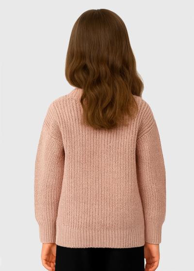 Ested rozā kardigans ar pogām - back