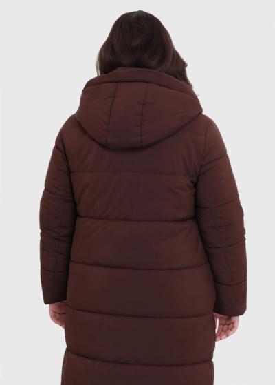 Darika Lielo izmēru brūna gara jaka - back