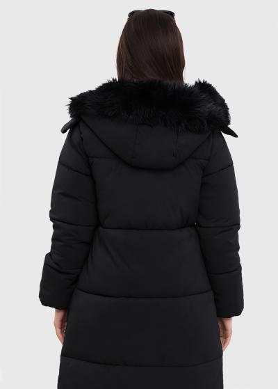 Demetria melna sieviešu jaka - back