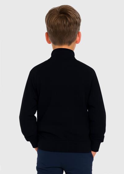 Argo melns džemperis ar rāvējslēdzēju - back