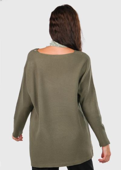 Amanda haki džemperis ar lakatu - back