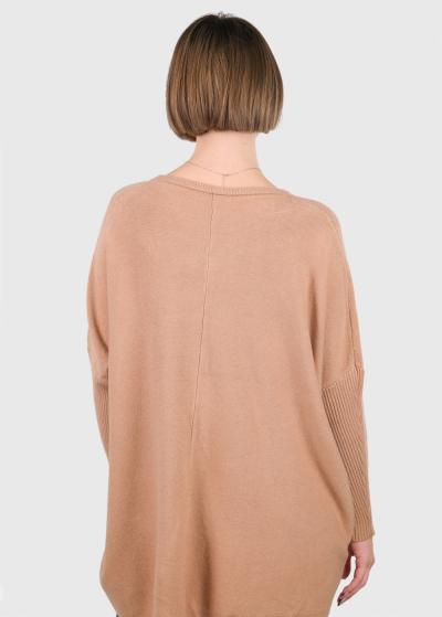Annabelle gaiši brūns džemperis ar kabatām  - back