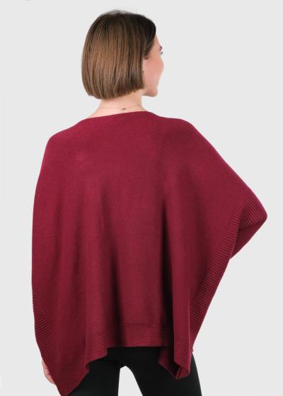 Arbella bordo brīva piegriezuma džemperis - back