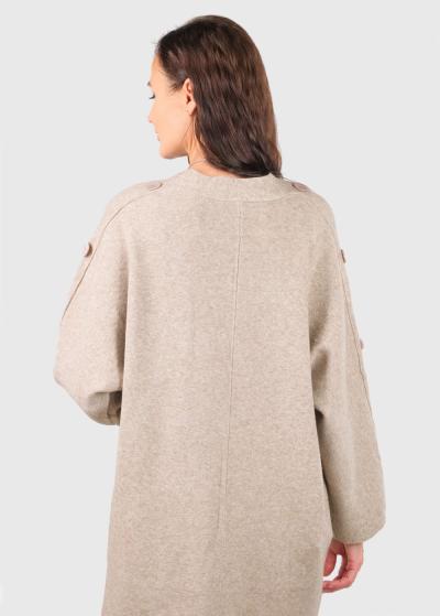 Beatrice bēšs kardigans ar pogām - back