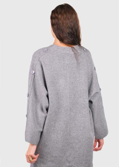 Beatrice pelēks kardigans ar pogām - back