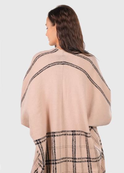 Bella bēšs kardigans ar kabatām - back