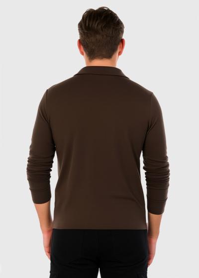 Aristo brūns vīriešu džemperis - back