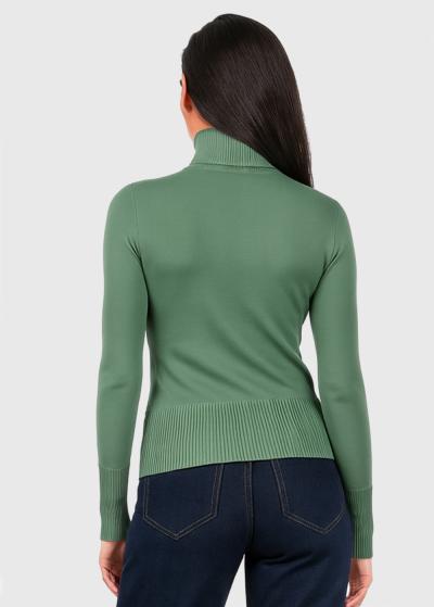 Perla zaļa sieviešu bītlene - back