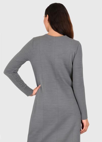 Ana pelēka džemperkleita ar kabatām - back