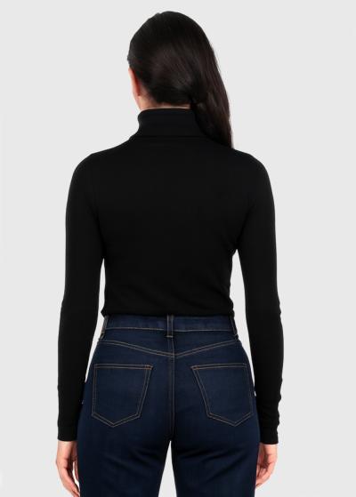 Angie melna bītlene ar augstu apkakli - back