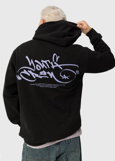 Melns hūdijs ar rakstu - back