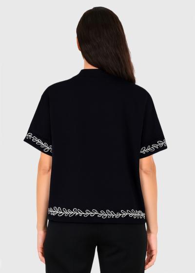 Belly melns džemperis ar īsām piedurknēm - back