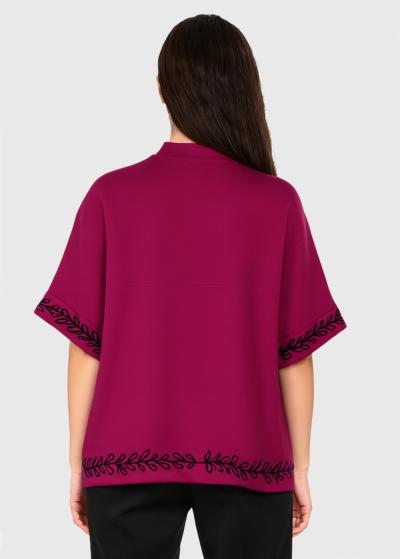 Belly violets džemperis ar īsām piedurknēm - back