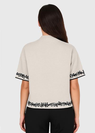 Belly bēšs džemperis ar īsām piedurknēm - back