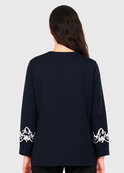 Cami melns džemperis ar rakstu  - back