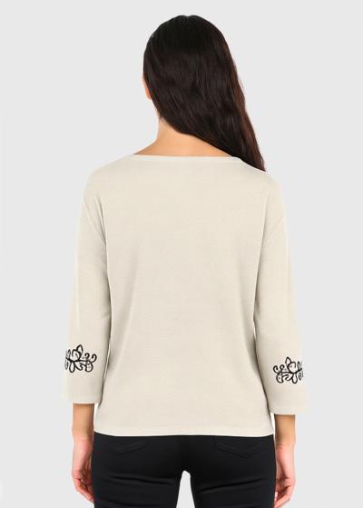 Cami bēšs džemperis ar rakstu  - back