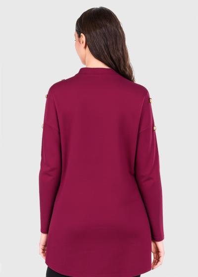 Cammie violets pagarināts džemperis - back