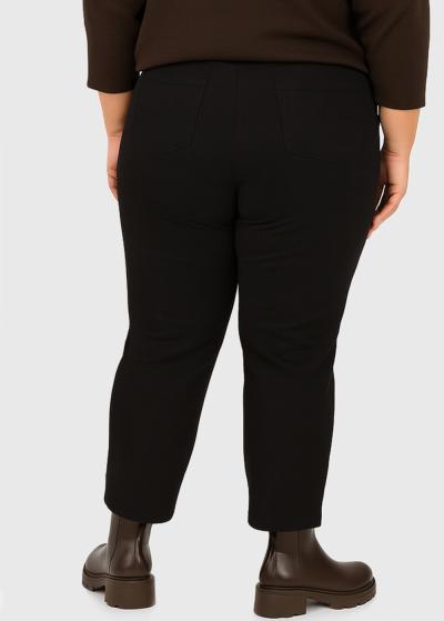 Jeta Lielo izmēru tumši pelēkas sieviešu bikses ar siltinājumu - back