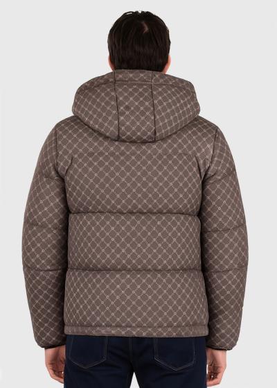 Alman brūna īsa jaka ar rakstu - back