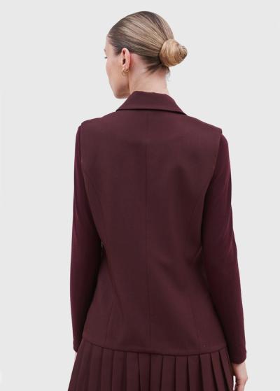 Zee violeta kleita ar plisētu svārku daļu - back