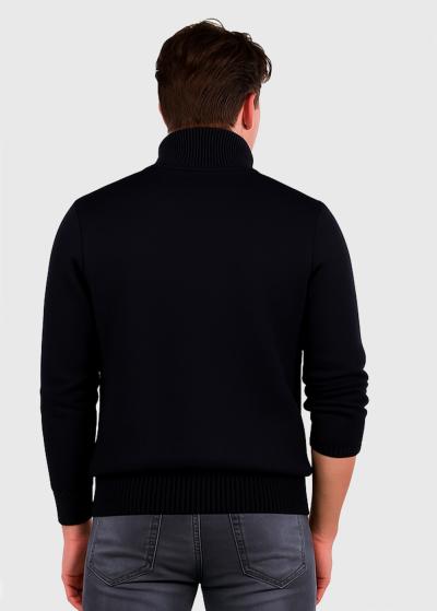 Akmal melna vīriešu jaka - back