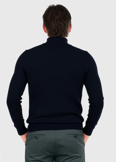 Autis melns džemperis ar augstu apkakli - back