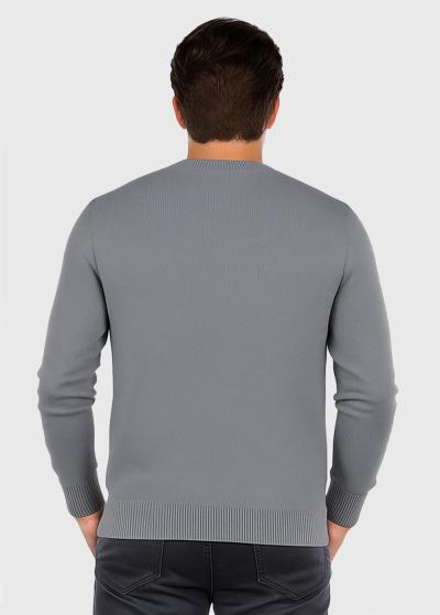 Aller pelēks vīriešu džemperis - back