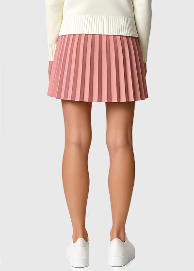 Telly rozā gofrēti svārki  - back