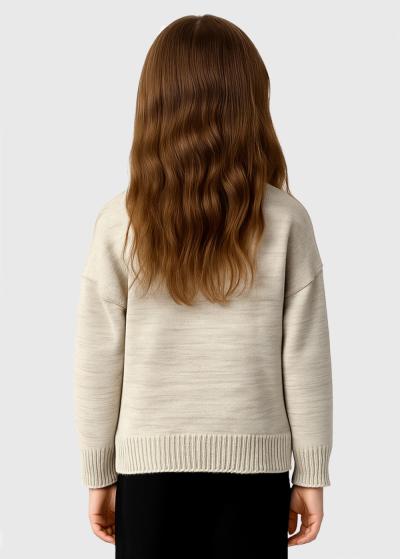 Sue bēšs džemperis ar pogām - back