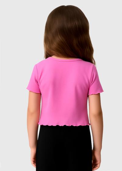 Stephanie rozā t-krekls - back