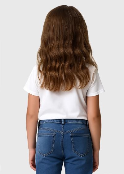 Annie balts t-krekls ar rakstu - back