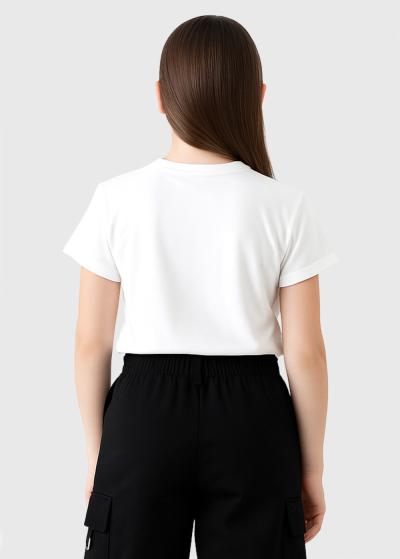 Shannon balts t-krekls - back